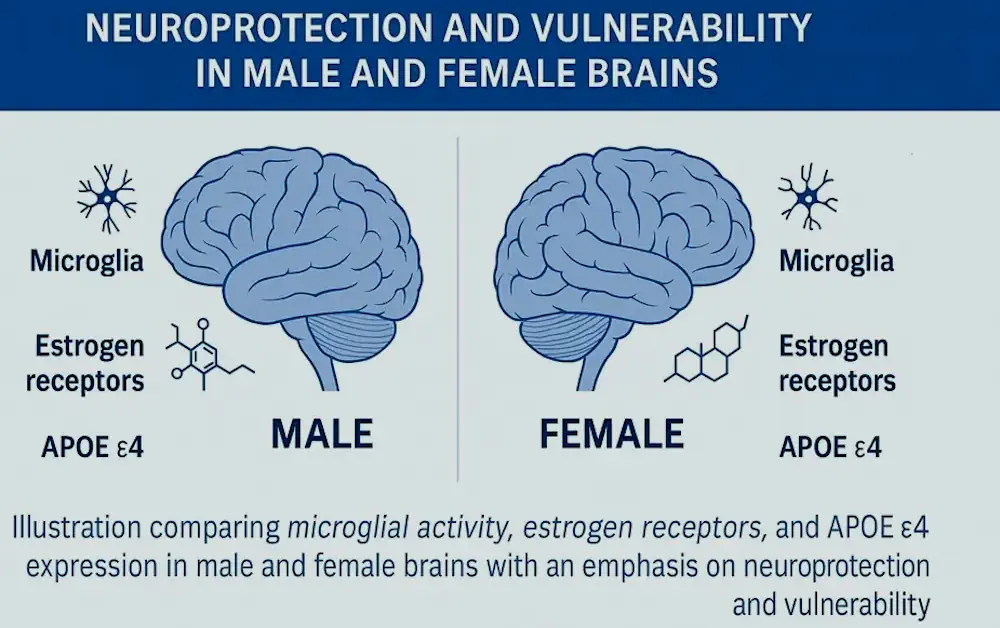 Sex-Specific Neuroprotection and Vulnerability inside the Brain