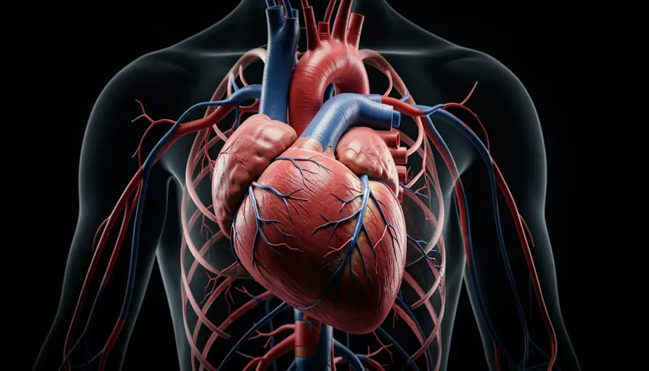Image of the human heart and circulatory system