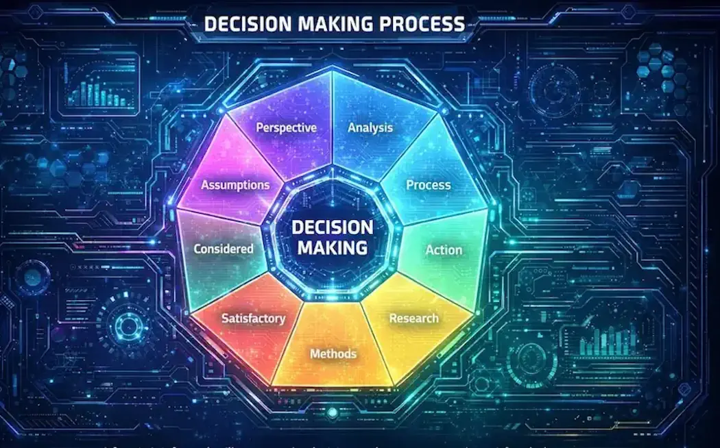 A futuristic visualization of the medical decision-making process.
