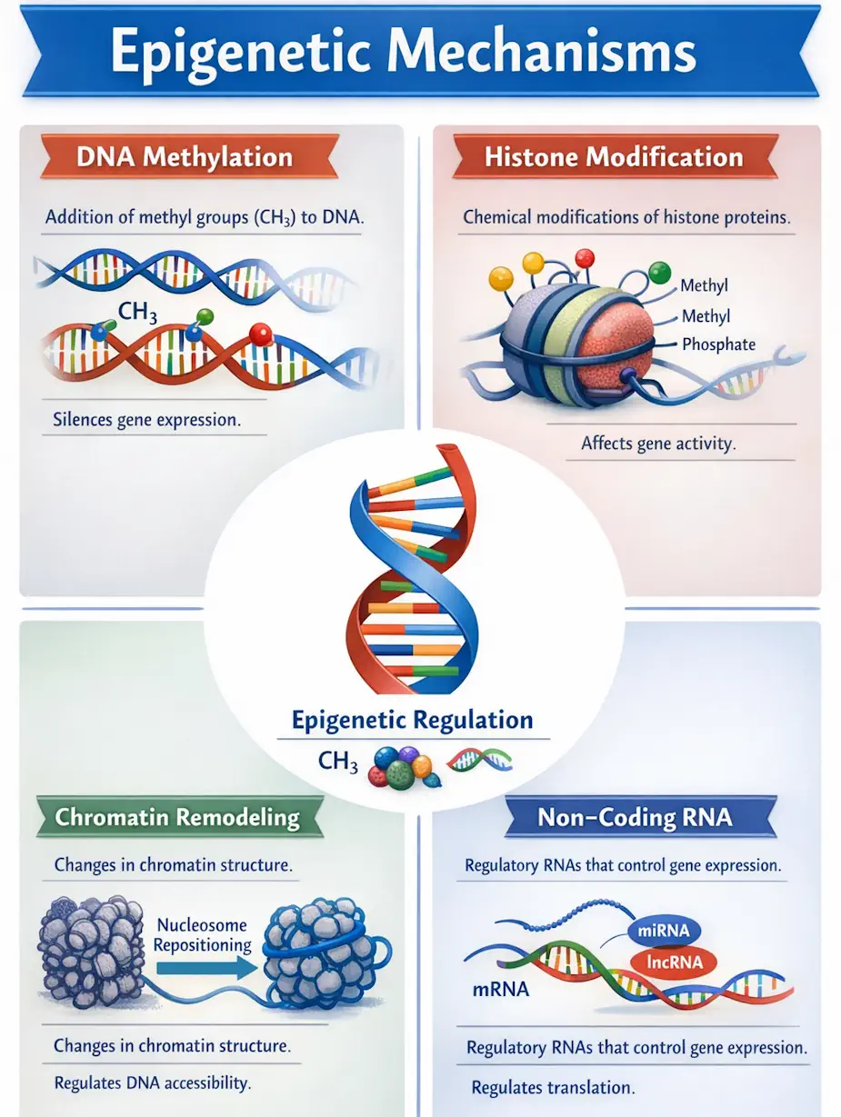 Epigenetic mechanisms regulating gene expression