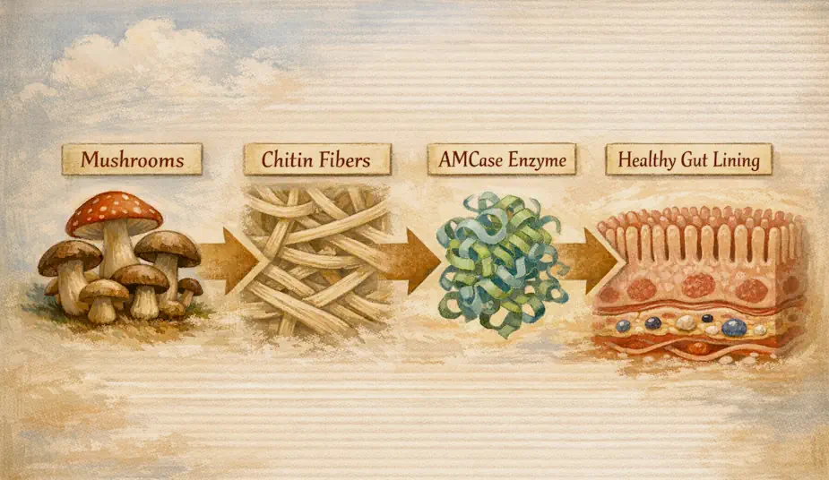 A variety of medicinal and culinary mushrooms rich in chitin.